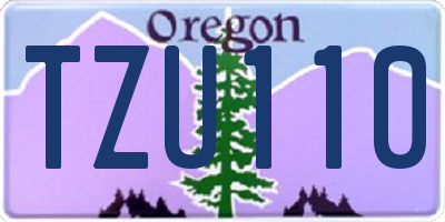 OR license plate TZU110