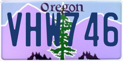 OR license plate VHW746