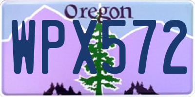 OR license plate WPX572
