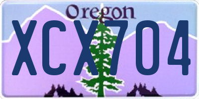 OR license plate XCX704