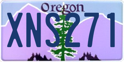 OR license plate XNS271