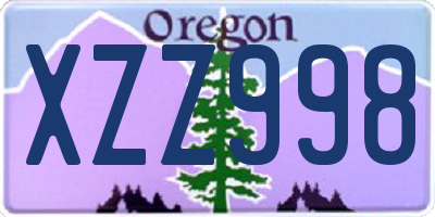 OR license plate XZZ998