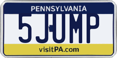 PA license plate 5JUMP