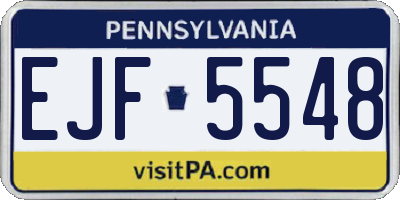 PA license plate EJF5548