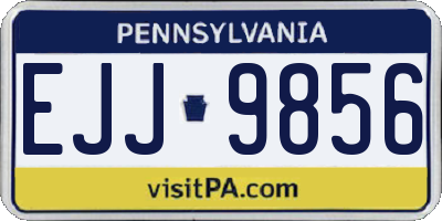 PA license plate EJJ9856