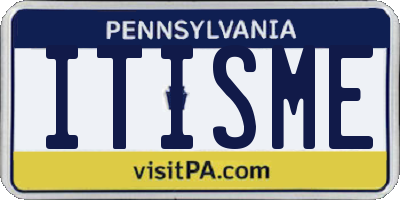 PA license plate ITISME