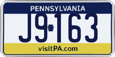 PA license plate J9163
