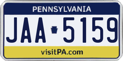 PA license plate JAA5159