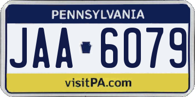 PA license plate JAA6079