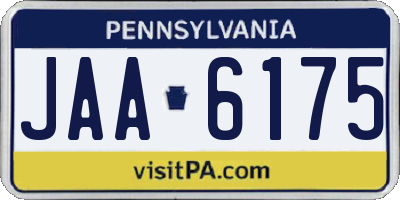 PA license plate JAA6175