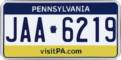 PA license plate JAA6219