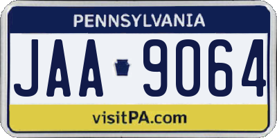 PA license plate JAA9064