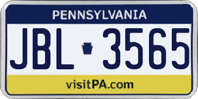 PA license plate JBL3565
