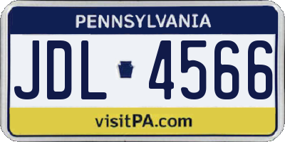 PA license plate JDL4566