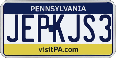 PA license plate JEPKJS3