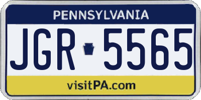 PA license plate JGR5565