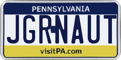 PA license plate JGRNAUT