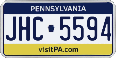 PA license plate JHC5594