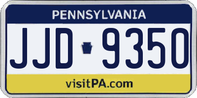 PA license plate JJD9350