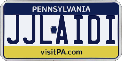 PA license plate JJLAIDI