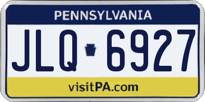 PA license plate JLQ6927