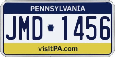 PA license plate JMD1456