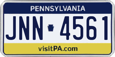 PA license plate JNN4561