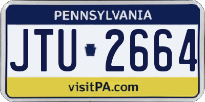 PA license plate JTU2664