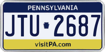 PA license plate JTU2687
