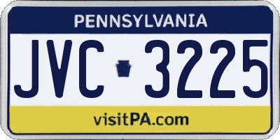 PA license plate JVC3225