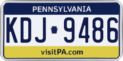 PA license plate KDJ9486