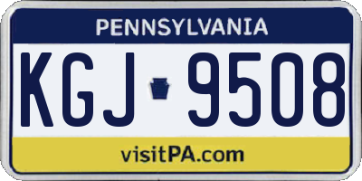 PA license plate KGJ9508