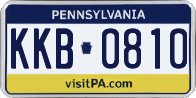 PA license plate KKB0810