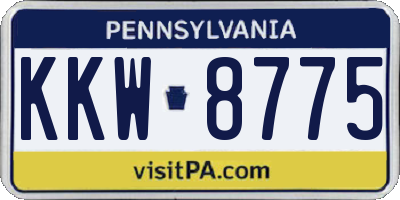 PA license plate KKW8775