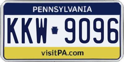 PA license plate KKW9096
