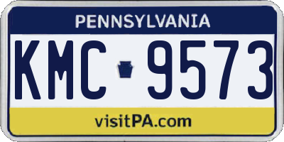 PA license plate KMC9573