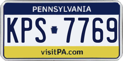 PA license plate KPS7769