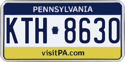 PA license plate KTH8630