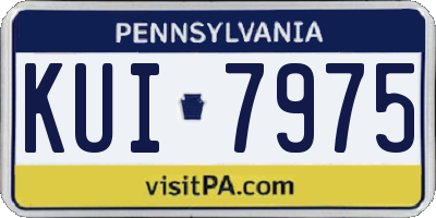 PA license plate KUI7975