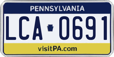 PA license plate LCA0691