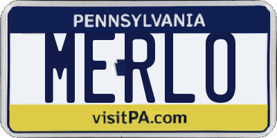 PA license plate MERLO