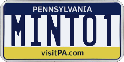PA license plate MINTO1