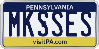 PA license plate MKSSES