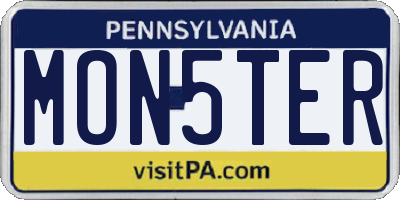PA license plate MON5TER