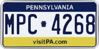 PA license plate MPC4268