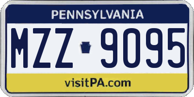 PA license plate MZZ9095