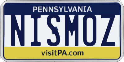 PA license plate NISMOZ