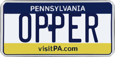 PA license plate OPPER