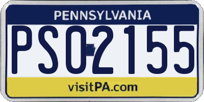 PA license plate PS02155