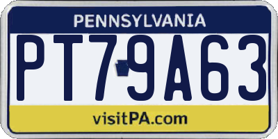 PA license plate PT79A63